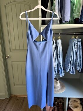 white christmas dresses Angelyne Drape Maxi Dress Periwinkle Blue — Maxi Dresses main image 0
